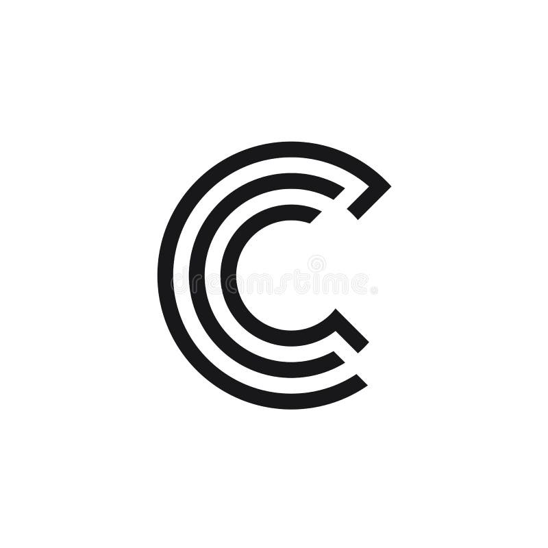 Initial Letter C Simple Logo Design Inspiration Stock Vector ...