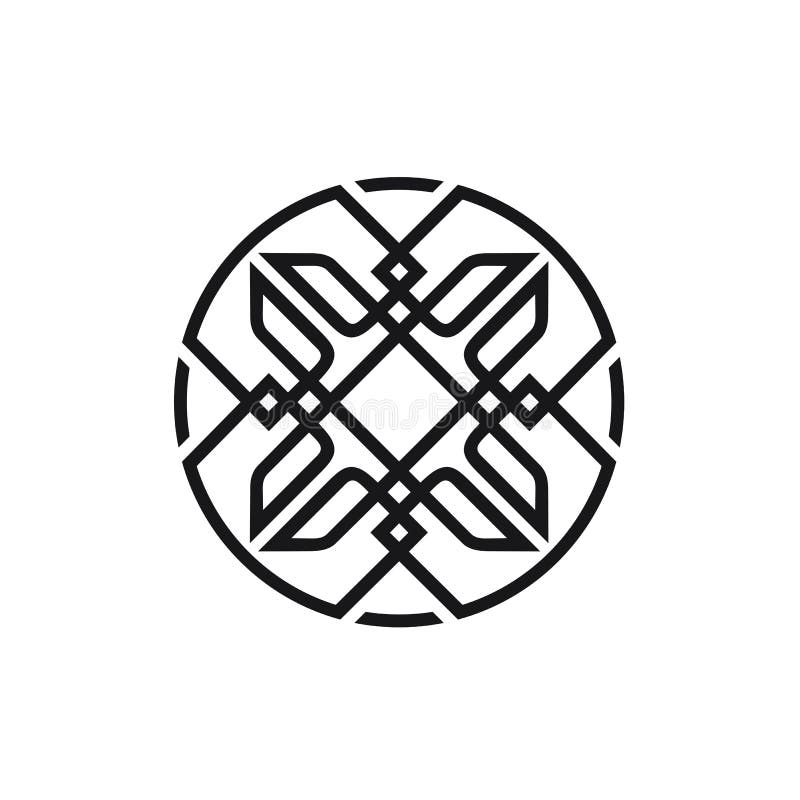 Initial Letter W with Ornament mandala logo design concept, Abstract Monogram W Logo Concept. Bulat vectors