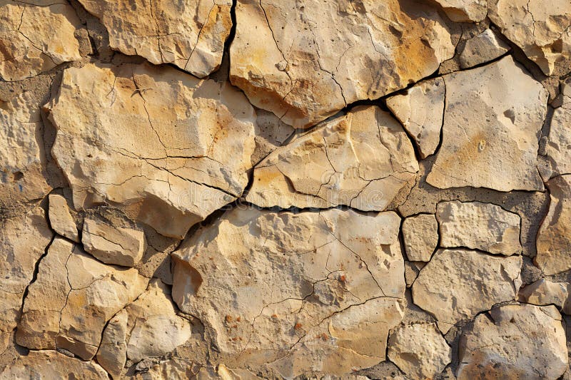 Background of stone wall texture, Closeup of cracked stone wall vector illustration.