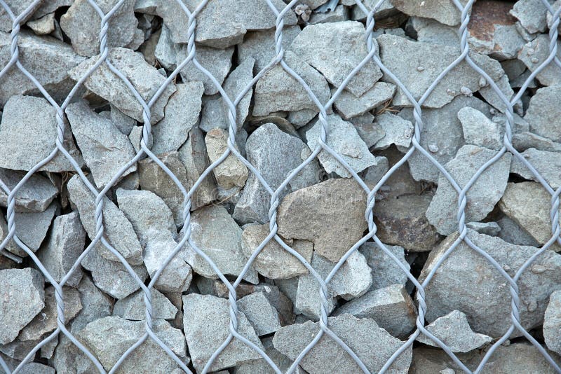 Background of Stones, Fixed Wire Stock Photo - Image of pattern, beige