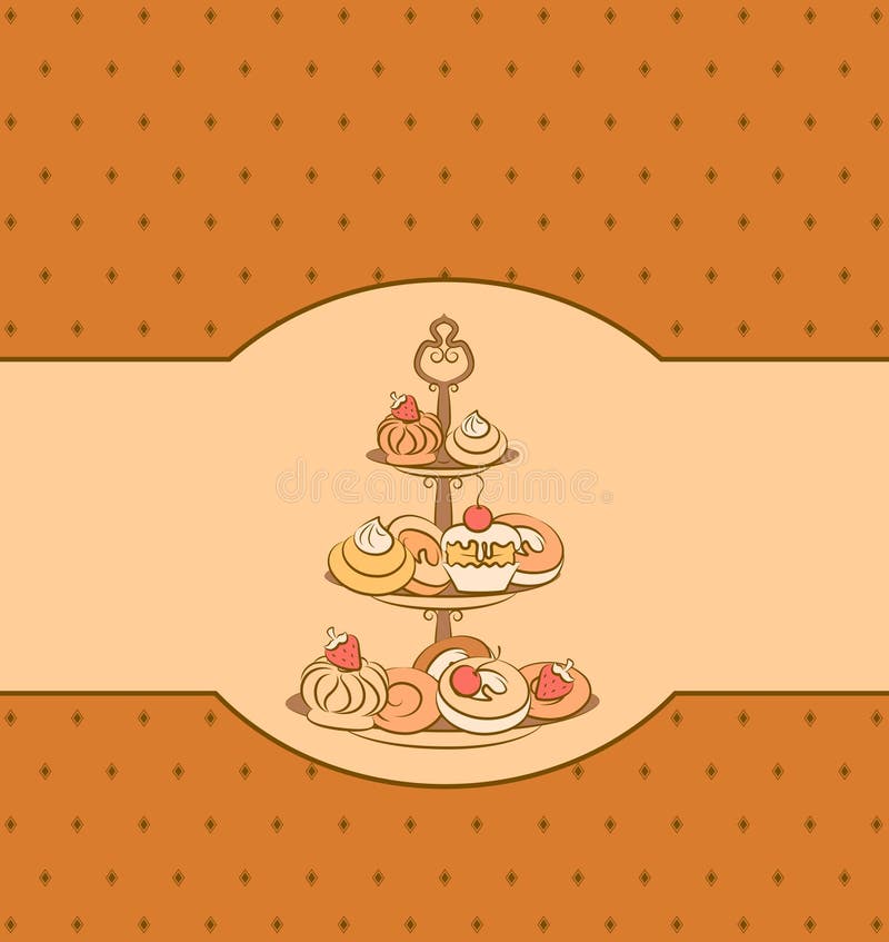 background with sweet cakes.