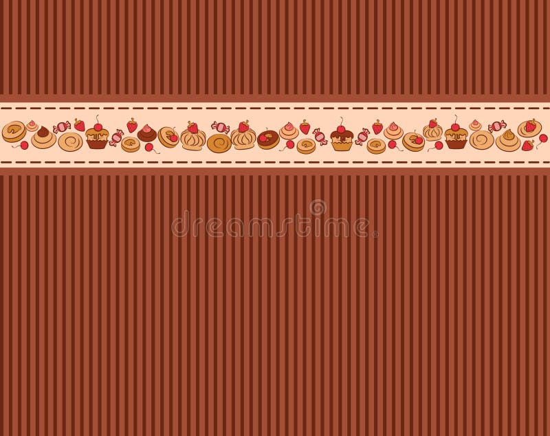 Background with sweet cakes