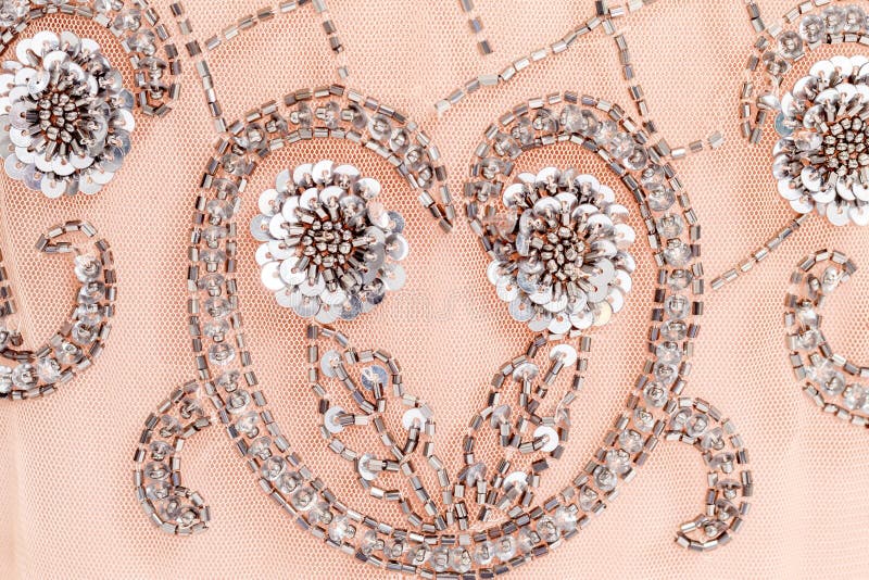 Backgroundtestura Festive Designer Fabric Embroidered Sequins, Sequins