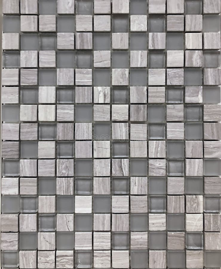 Background, Texture of Gray Tiles, Mosaics, Wall and Floor Stock Image