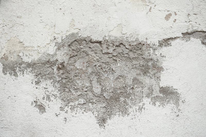 Background and texture of rough and broke white cement wall. stock images