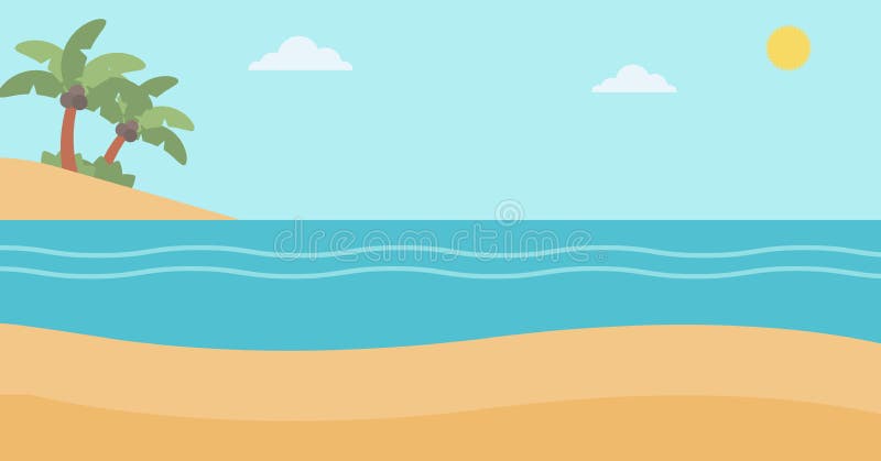 Background of Tropical Beach and Sea. Stock Vector - Illustration of seascape, hill: 70761285 Background of Tropical Beach and Sea. Stock Vector - Illustration of seascape, hill: 70761285