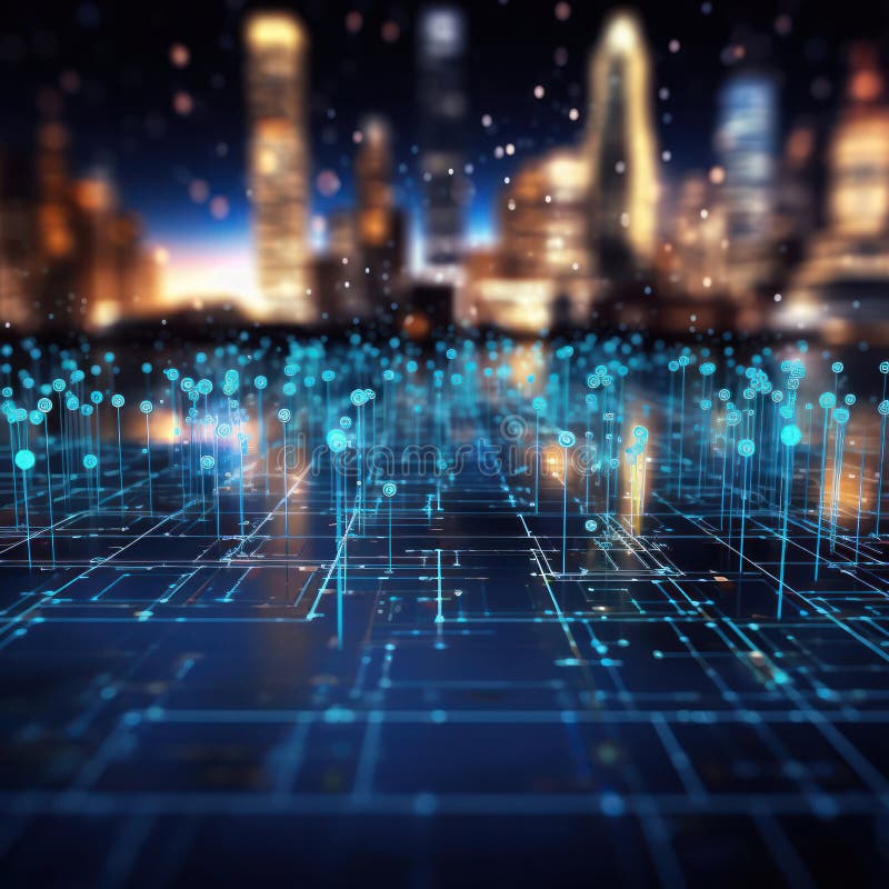 The concept of global business and Internet networks7. background using 3D rendering of the network connection interface. The concept of global business and networks. Double exposure