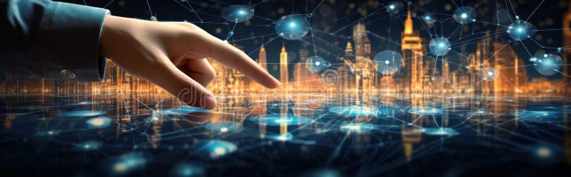 The concept of global business and Internet networks10 royalty free illustration