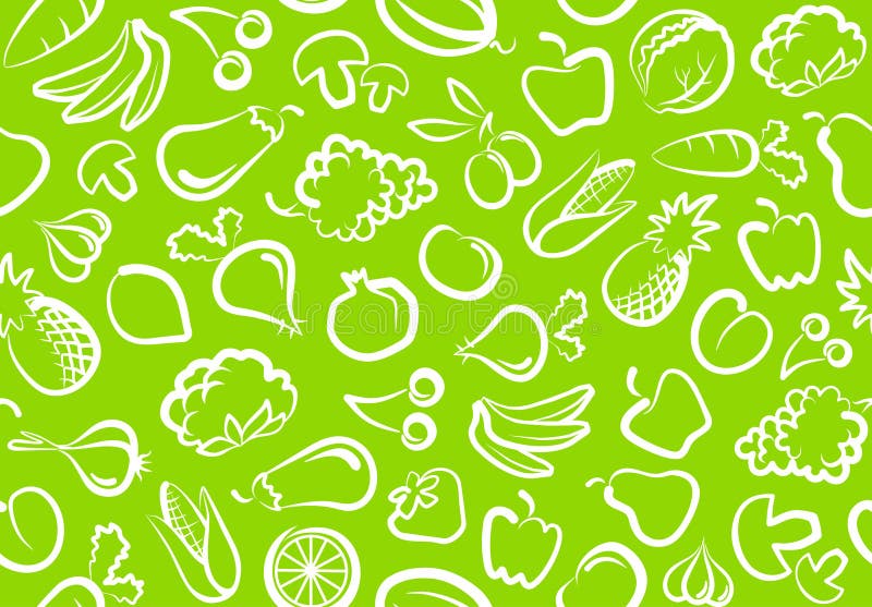 Background with vegetables and fruit