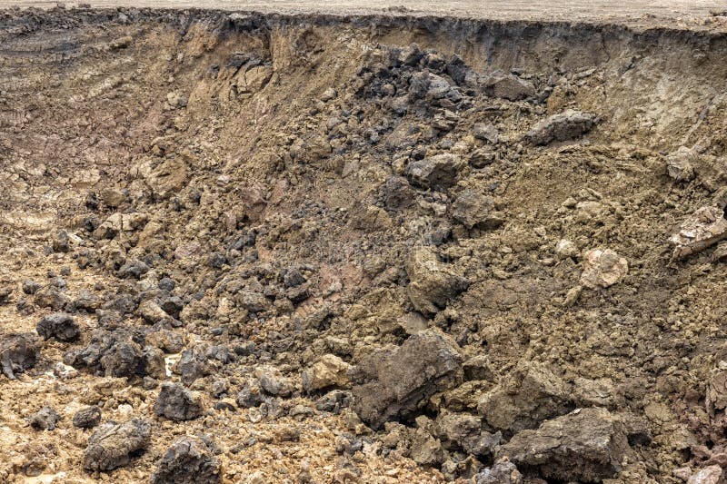 Background view of the basement section, which was dug into the shore royalty free stock photos