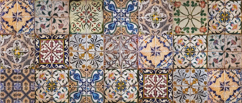 Background of vintage ceramic tiles.