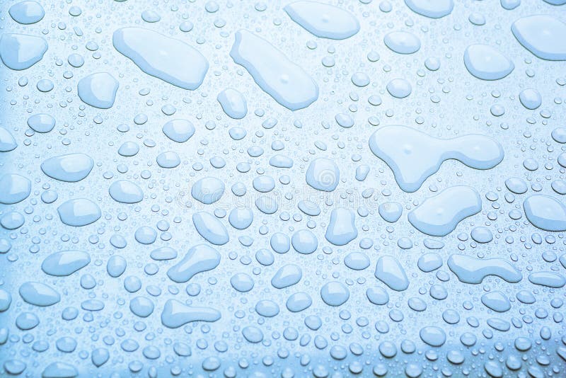 Background Of Water Droplet On The Surface In Blue Color Stock Photo Image Of Texture Water