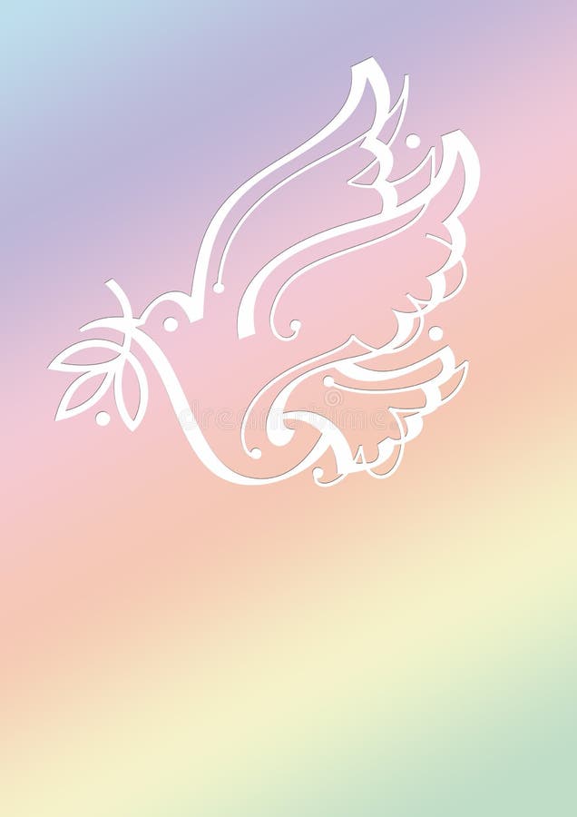 Background with white dove stock illustration