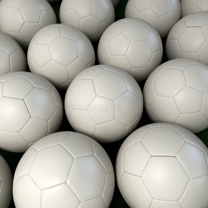 Soccer balls arrangement stock illustration. Illustration of play - 4408527