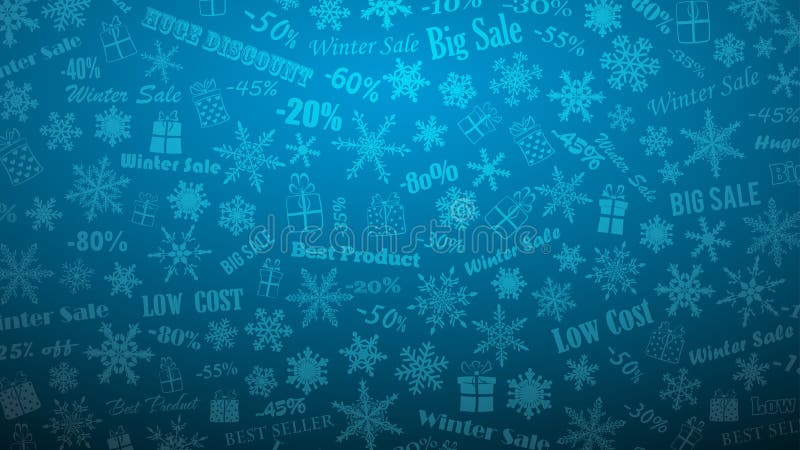 Background on Winter Discounts and Special Offers Stock Vector -  Illustration of shopaholic, offer: 129116120