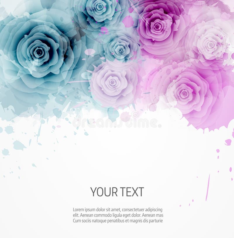 picture Pink And Blue Water Color Background stockfreeimages