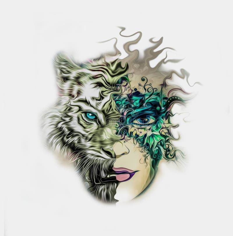Background with woman face royalty free illustration