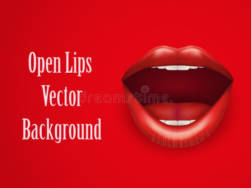 Background Womans Mouth with Closed Lips. Concept Stock Vector ...
