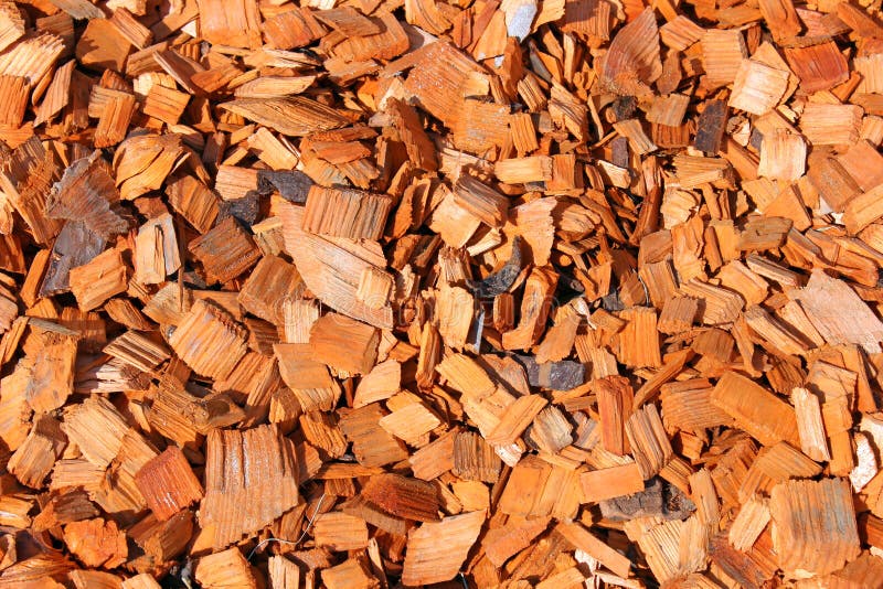 Background of Wood Chips Scattered Orange Stock Image Image of sliver