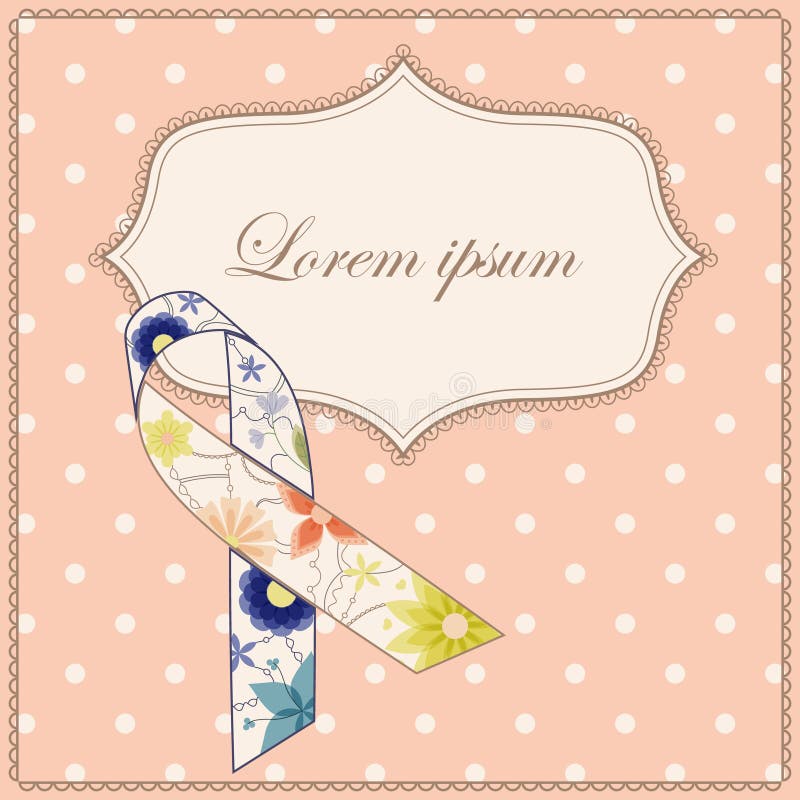 Background with Yellow and Blue Ribbon Vintage Stock Vector