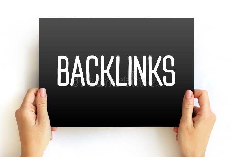 Backlinks text on card, concept background