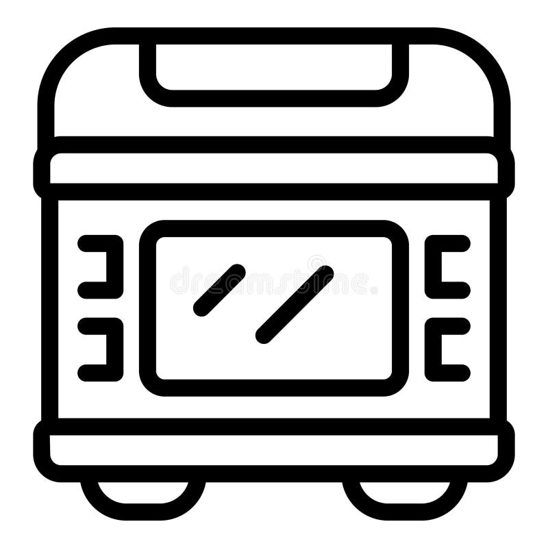 Bakery bread maker icon outline vector. Automatic baking device. Modern buns preparing machine. Bakery bread maker icon outline vector. Automatic baking device. Modern buns preparing machine