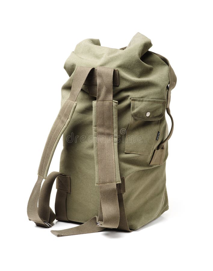 khaki rucksack