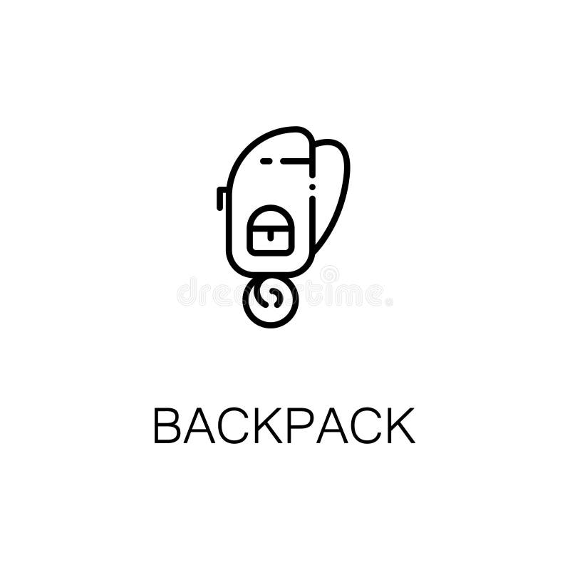 Backpack Flat Icon or Logo for Web Design. Stock Vector - Illustration ...