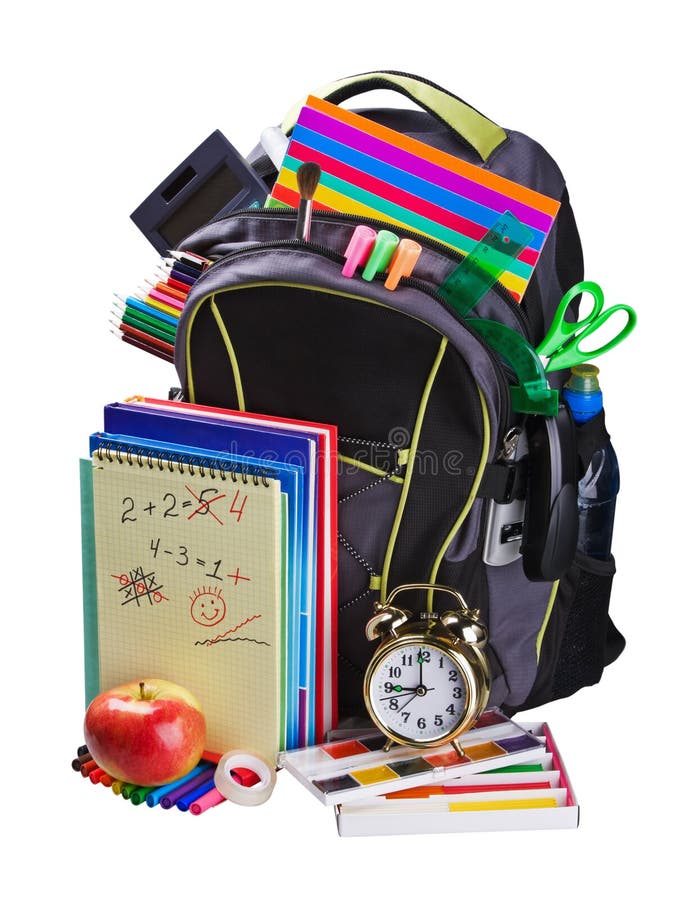 Backpack Full Of School Supplies Royalty Free Stock Photo Image 25732085