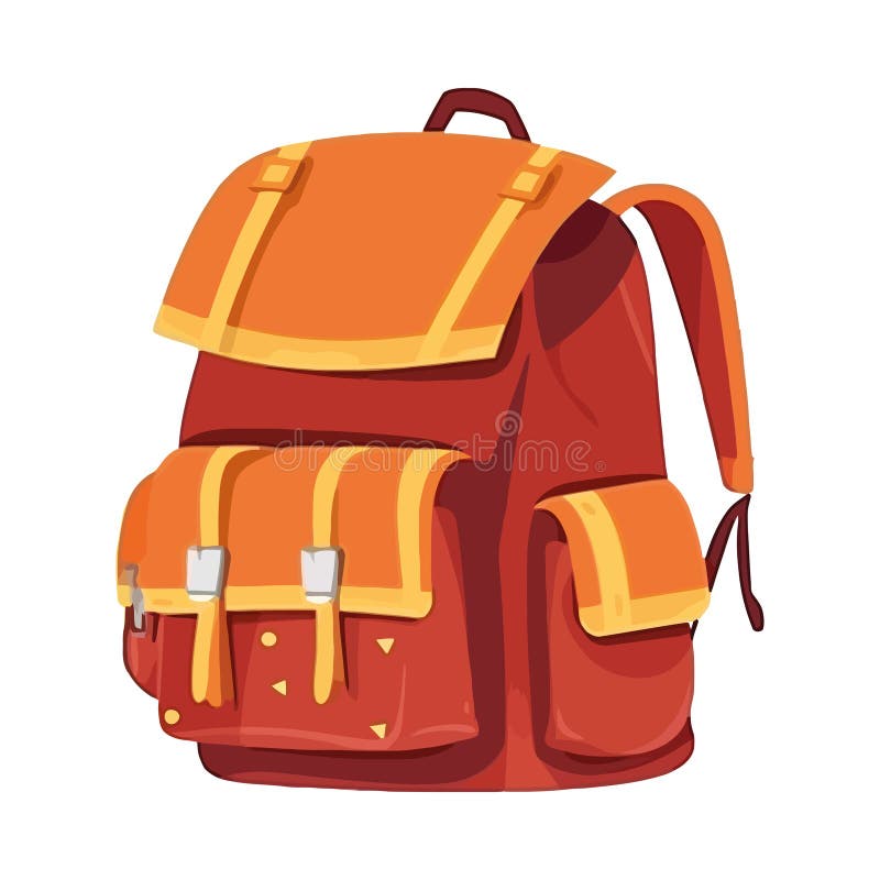Backpack for Hiking Adventure Stock Vector Illustration of isolation