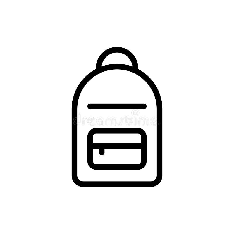 Backpack icon stock vector. Illustration of knapsack - 104747324