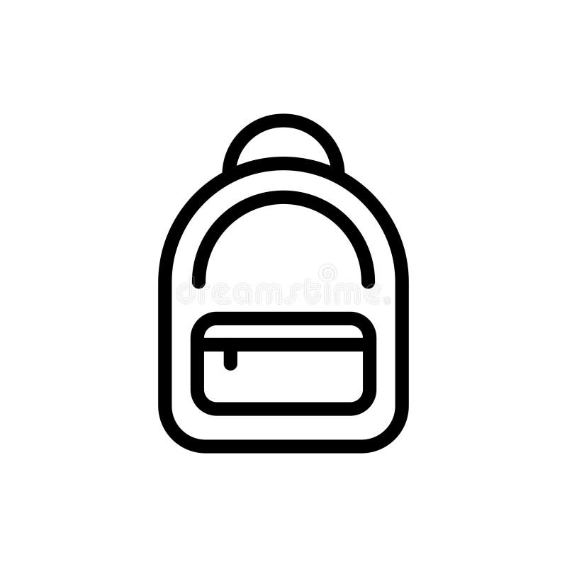 Backpack icon stock vector. Illustration of design, line - 104746497