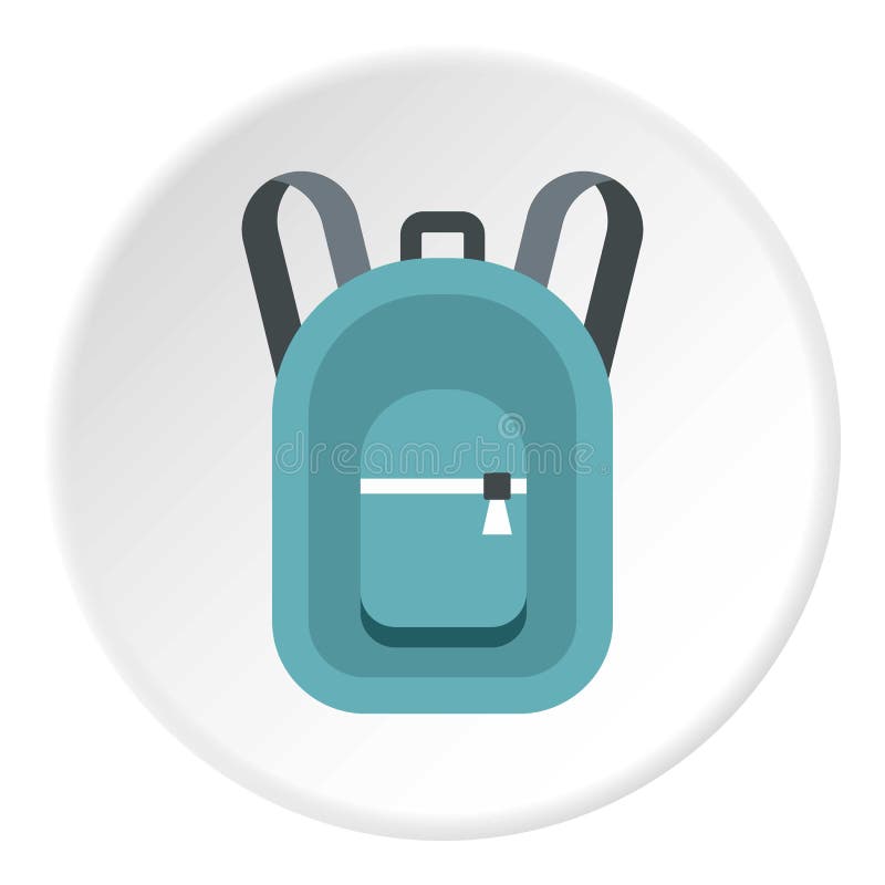 Backpack icon circle stock vector. Illustration of drawing 95441357