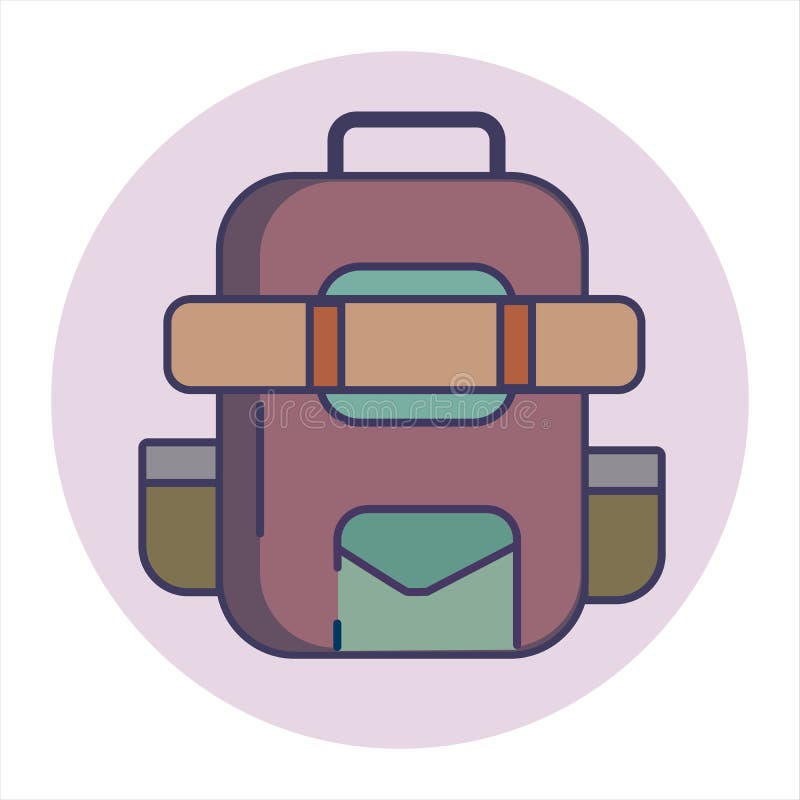 Backpack Icon Sign Vector,Symbol, Logo Illustration Stock Illustration