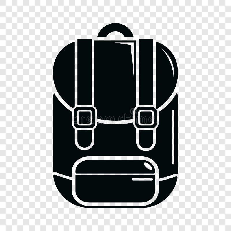 Backpack Icon, Simple Black Style Stock Vector - Illustration of ...