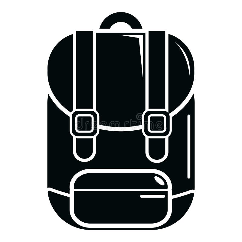 Backpack Icon, Simple Black Style Stock Vector - Illustration of ...