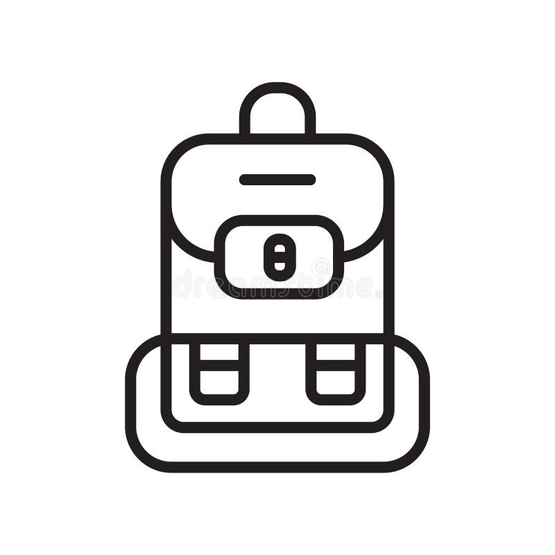 Backpack Icon Vector Sign and Symbol Isolated on White Background ...
