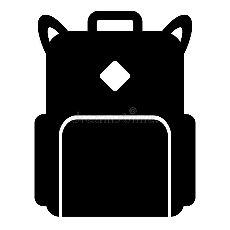 Backpack icon on white stock vector. Illustration of luggage 280348142