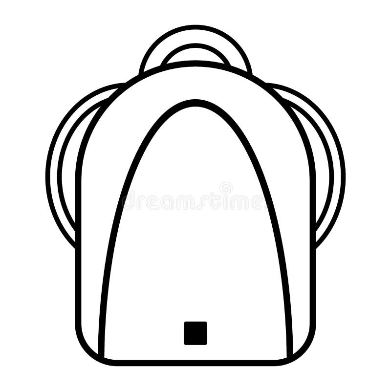 Backpack icon on white stock vector. Illustration of luggage 280348142