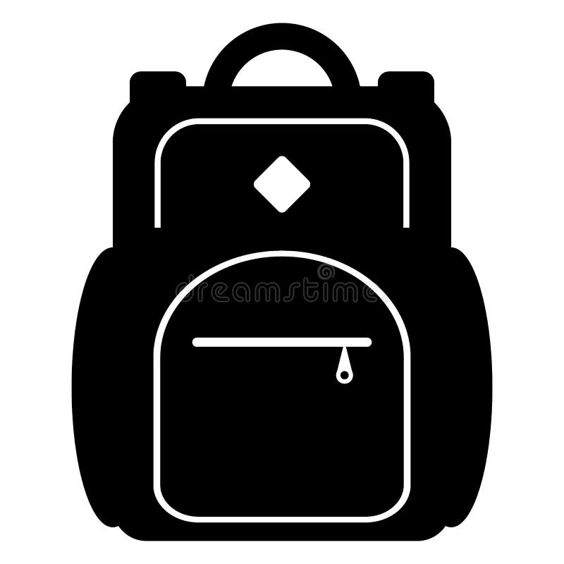 Backpack icon on white stock illustration. Illustration of adventure ...