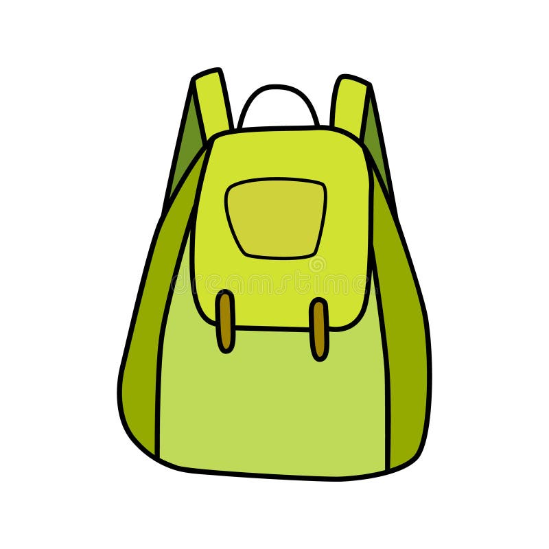 Backpack Illustration. Children`s Drawing Style Stock Vector ...