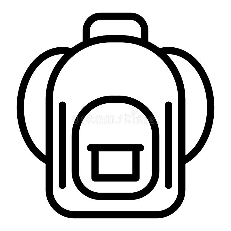 Backpack Line Icon. School Bag Vector Illustration Isolated on White ...