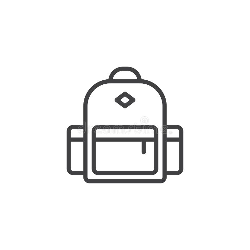 Backpack outline icon stock vector. Illustration of perfect - 109932926