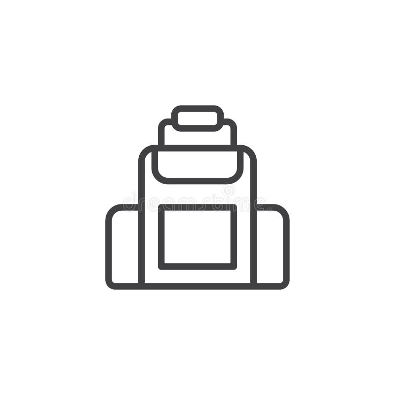 Backpack icon shape black vector or travel bag - Stock Illustration  [93021396] - PIXTA