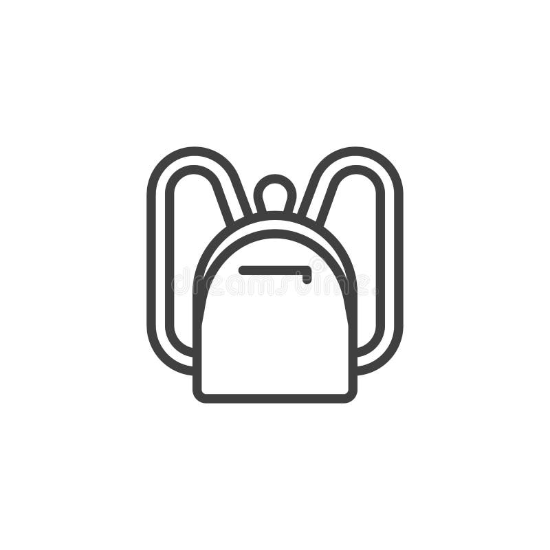 Backpack, Rucksack Line Icon Stock Vector - Illustration of design ...