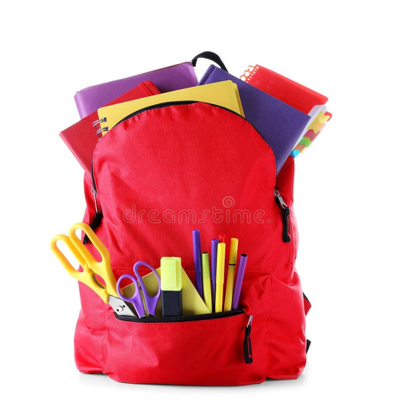 2,891 Backpack School Supplies White Background Photos Free & Royalty