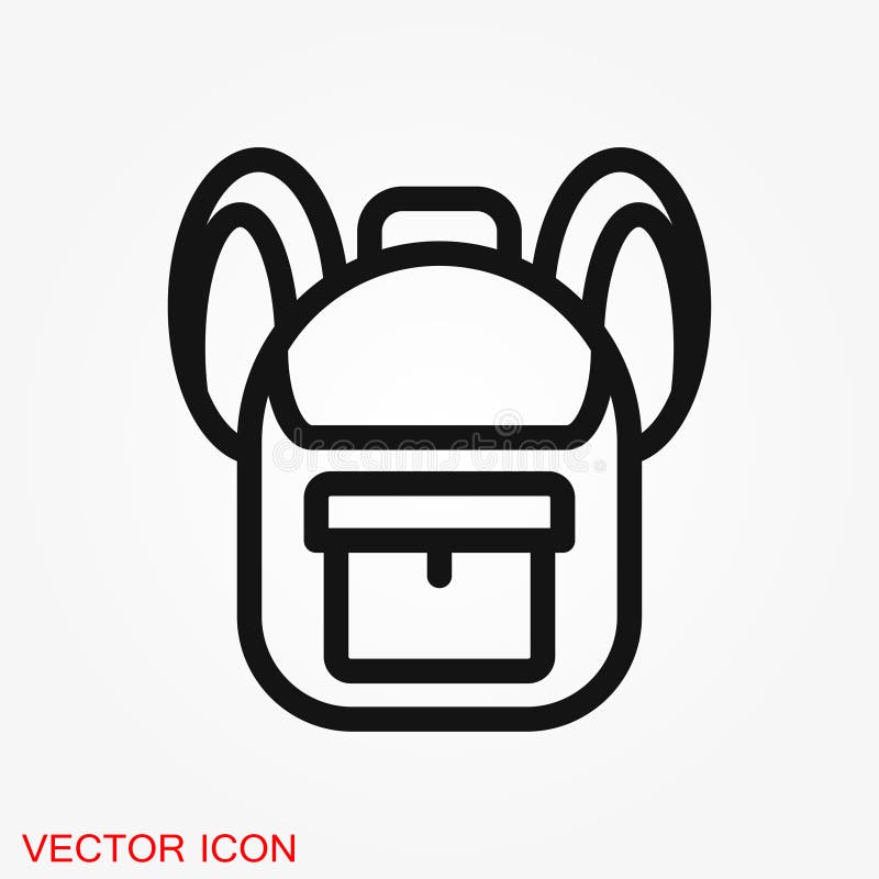 Backpack Solid Icon. Luggage Symbol Design, Designed for  and App