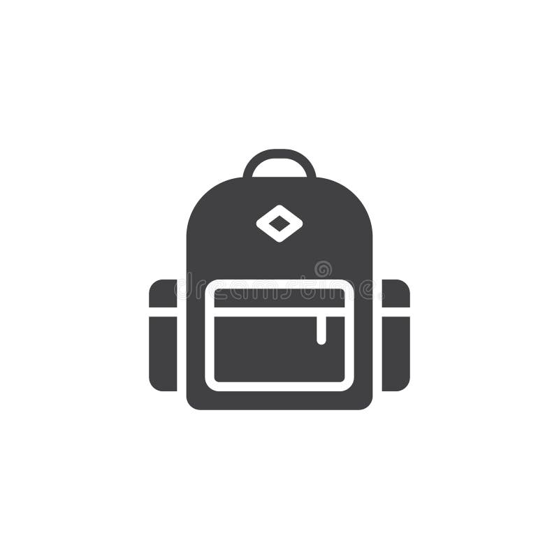 Backpack vector icon stock vector. Illustration of icon - 126499558