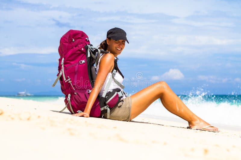 Backpacker en la playa