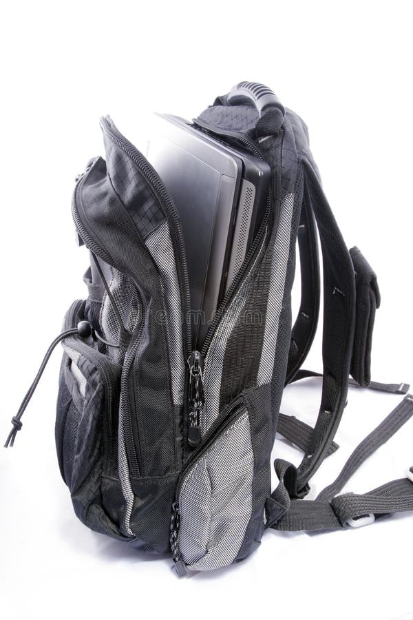 Backpacking with laptop stock photo. Image of expedition 1955800